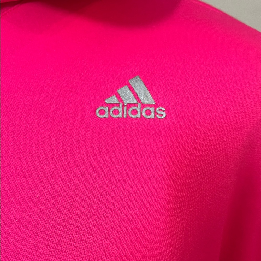 Adidas Vibrant Pink Climawarm Astro Women’s Pullover with White Accents - Picture 4 of 10
